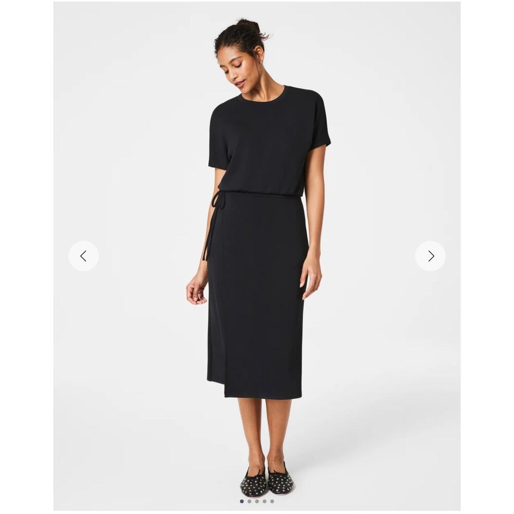 Spanx AirEssentials Midi Wrap Dress - Size Large -